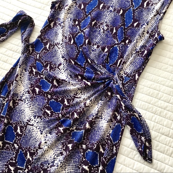 Diane Von Furstenberg Sheath Dress Sz 12 Purple - Picture 6 of 8